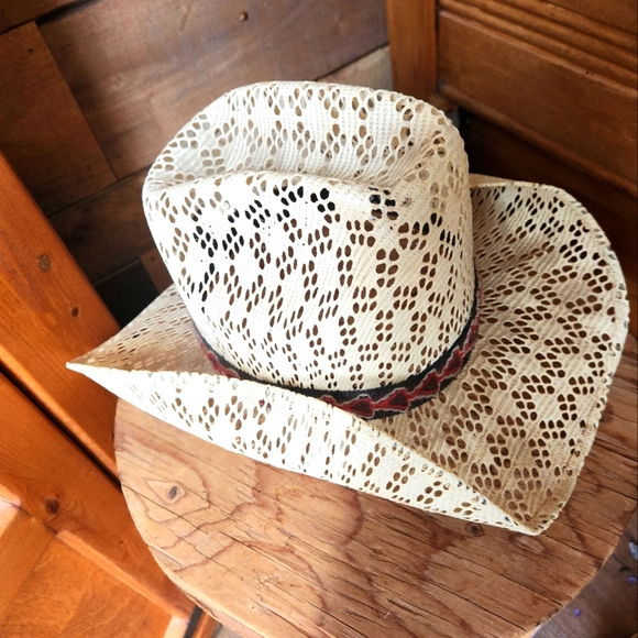 VAQUERO PRODUCT TEPEYAC VINTAGE STRAW HAT-SIZE 54 MEXICO 6 3/4 USA - Picture 2 of 7
